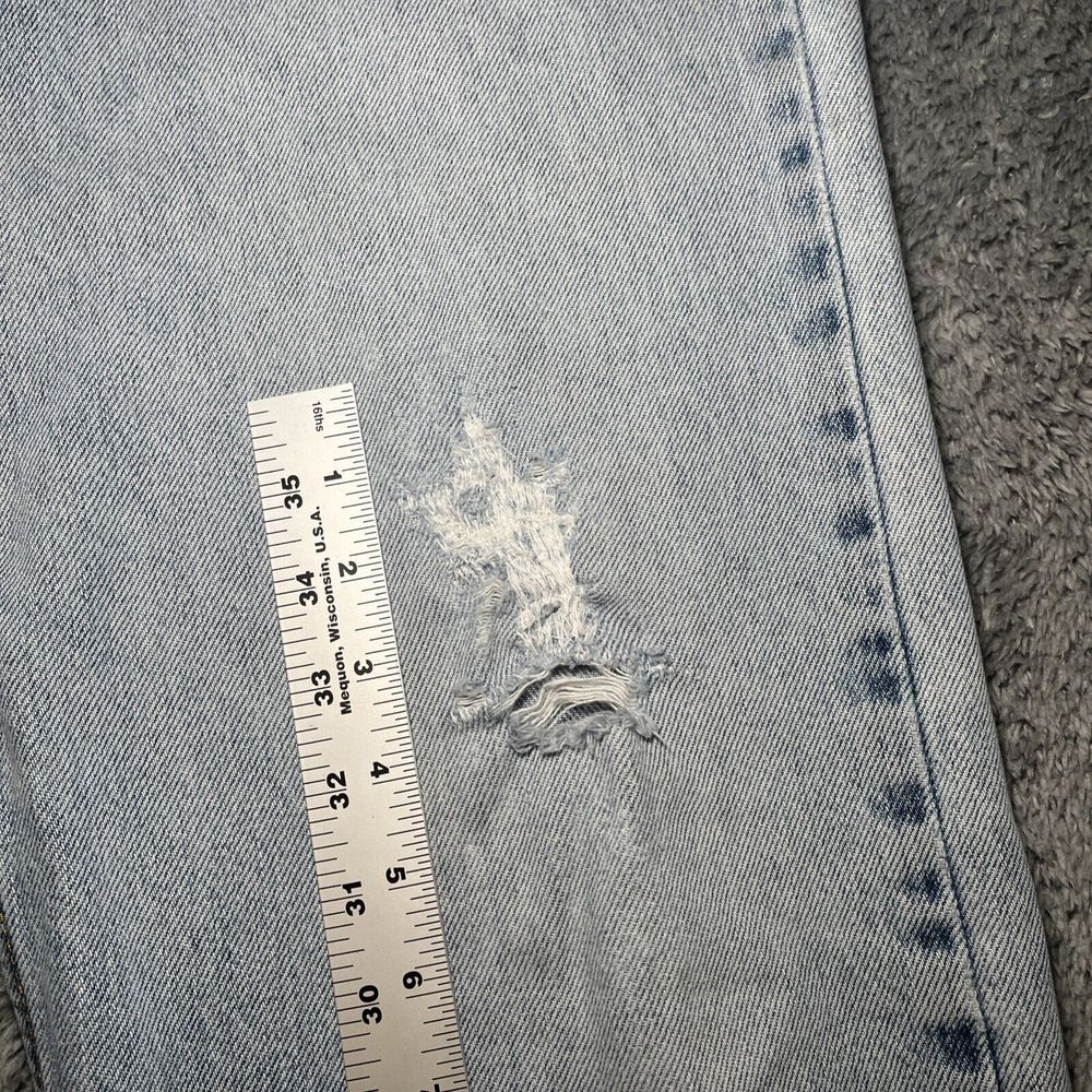 Levi's Regular Fit 505 Mens SZ W36 L30 Denim Jeans Light Blue Wash Straight Fit - Picture 3 of 12